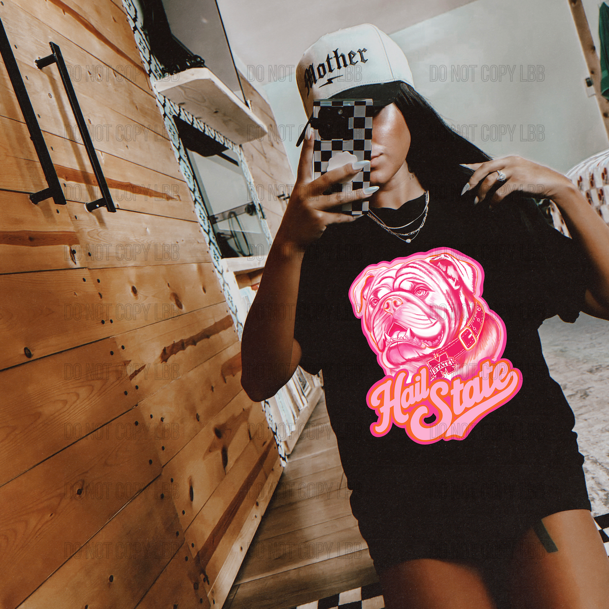 H state PINK & ORANGE DTF TRANSFER