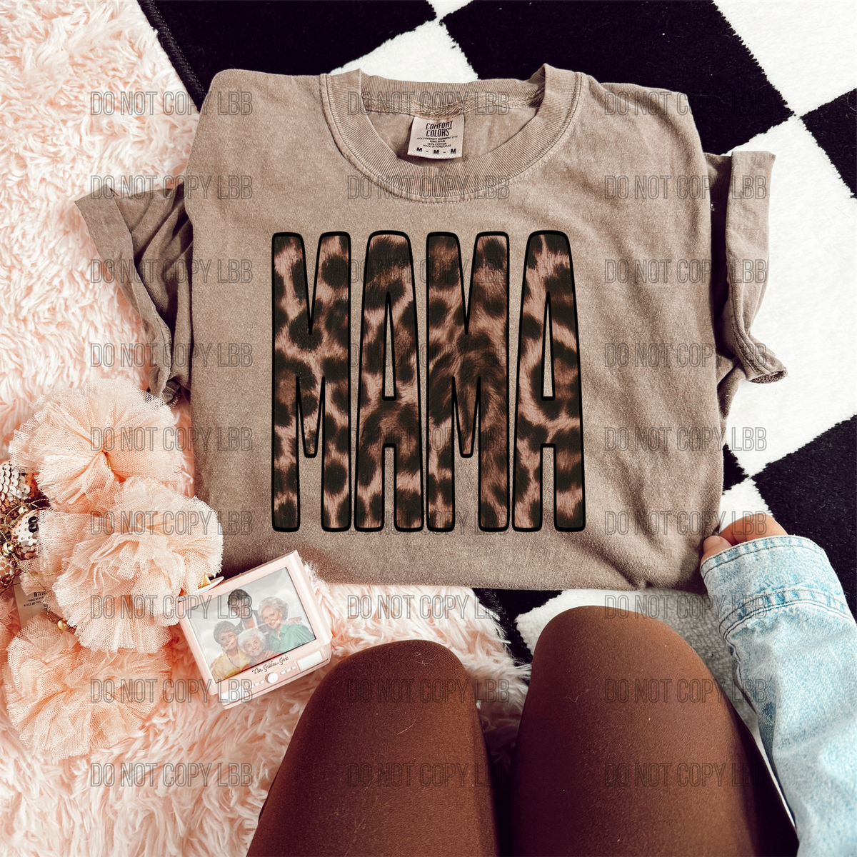 Mama bubble leopard DTF TRANSFER