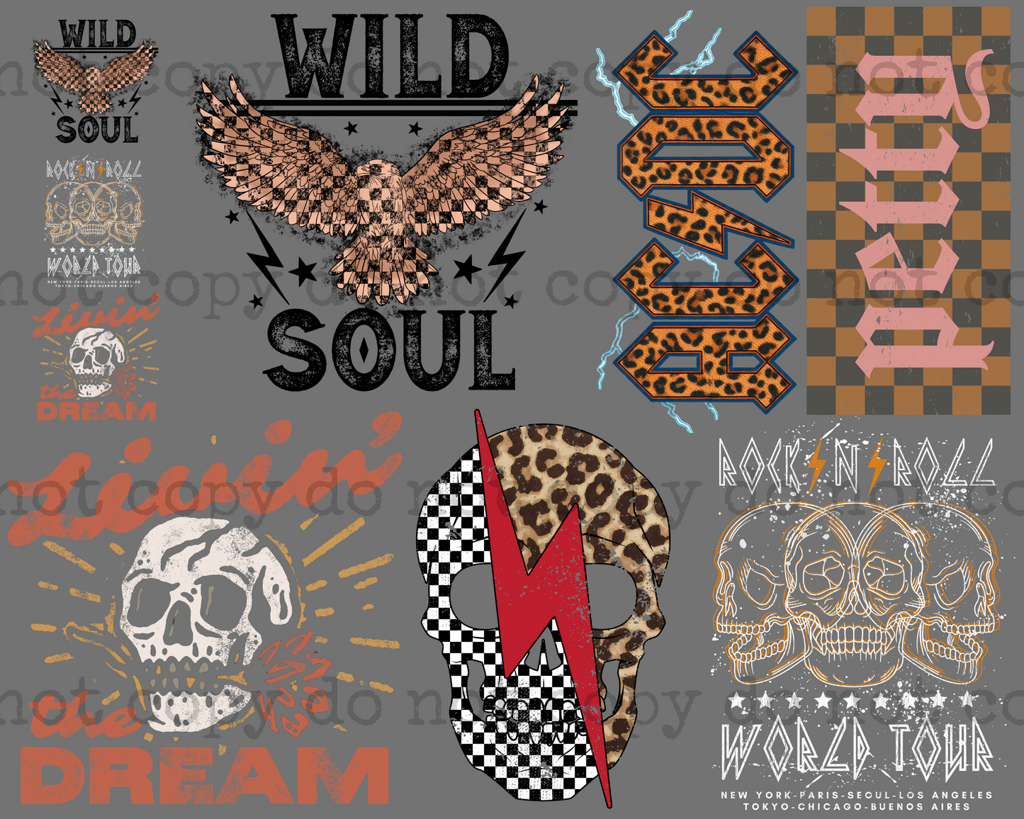 30x24 Skull Vibes premade gangsheet