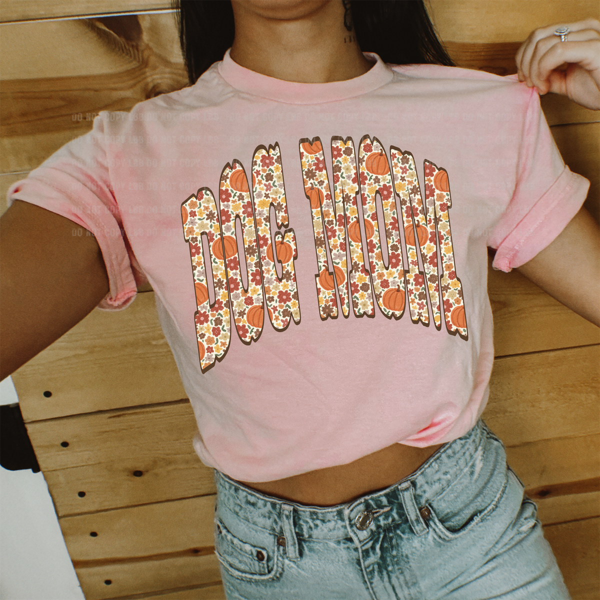 Dog mom fall floral DTF TRANSFER