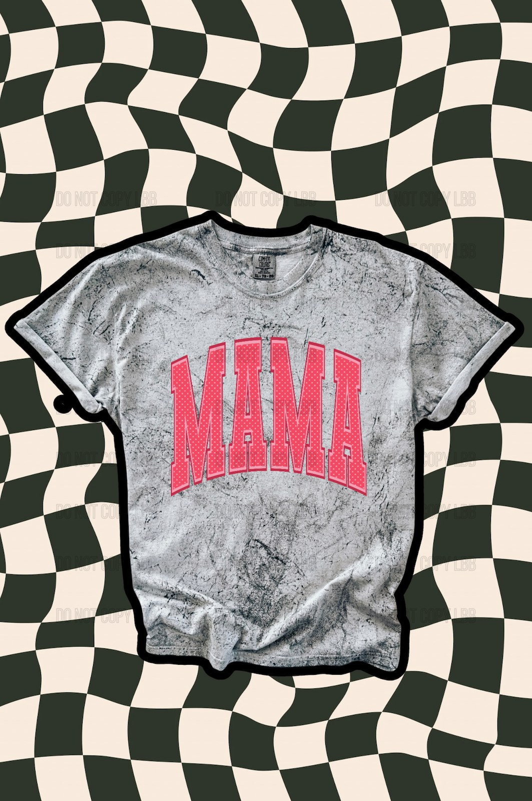 Mama pink polka DTF TRANSFER