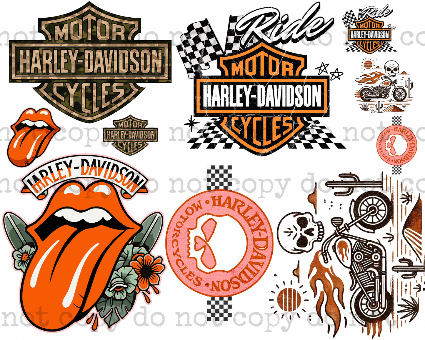 30X24 Harley D premade gangsheet