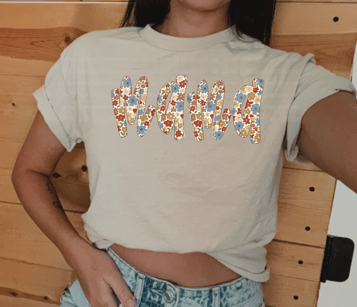 Mama dainty fall floral DTF TRANSFER