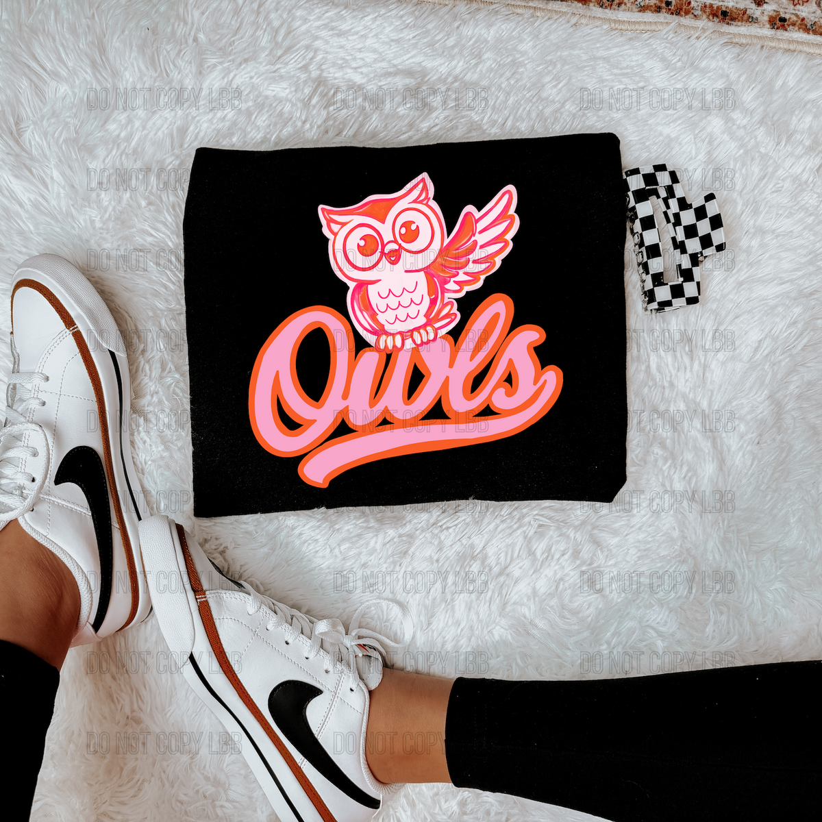 Owls PINK & ORANGE DTF TRANSFER