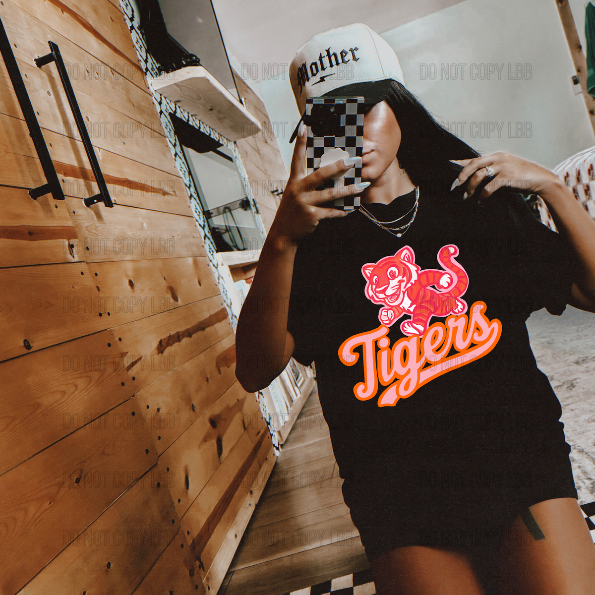 Tigers PINK & ORANGE DTF TRANSFER