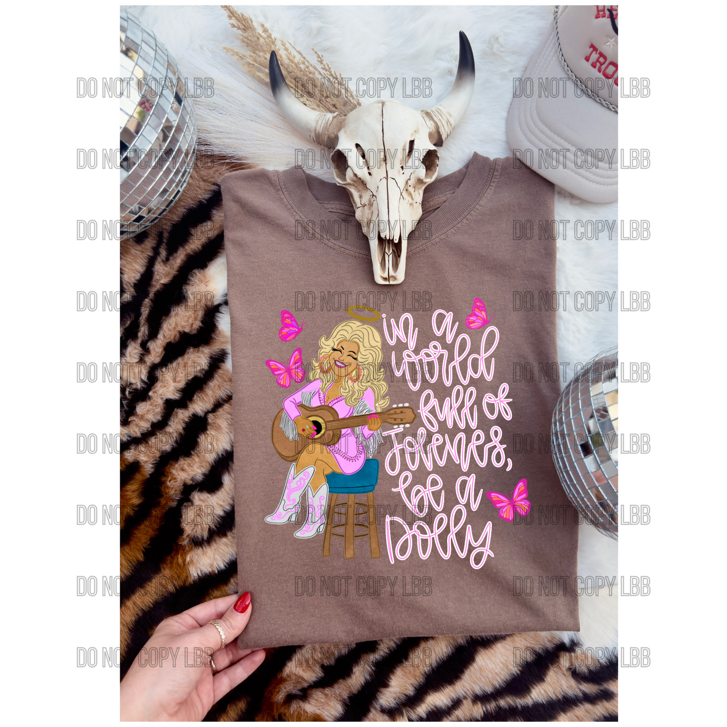 Dolly light pink DTF TRANSFER