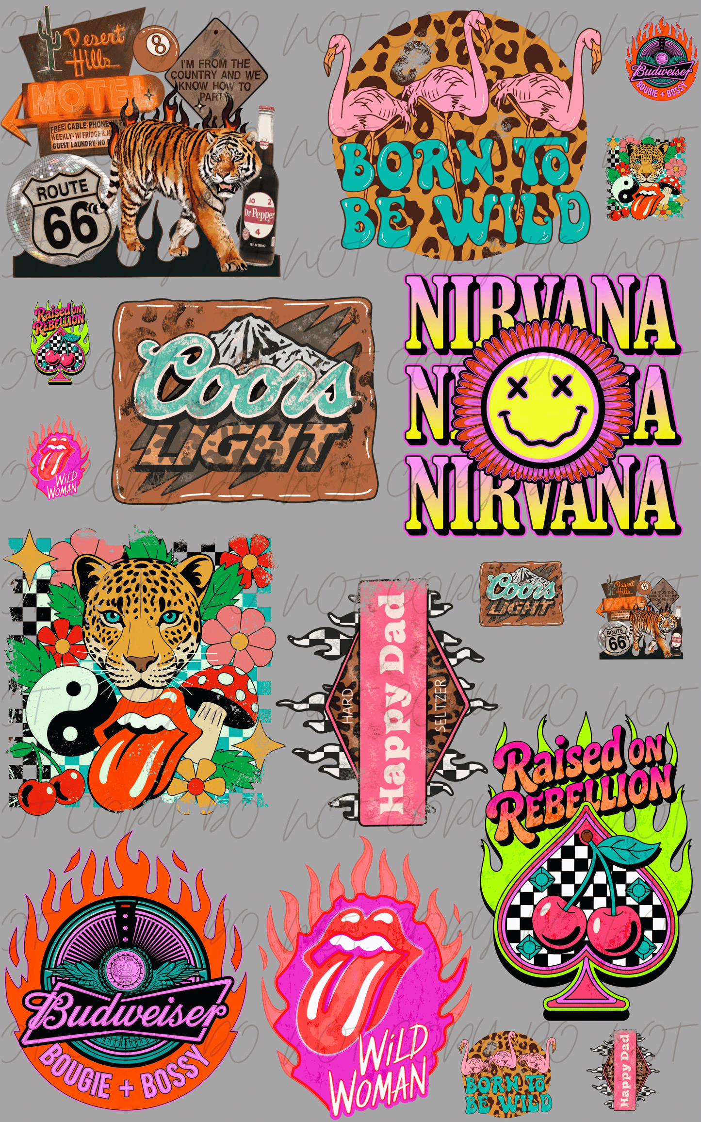 30"x48" Get wild premade gangsheet