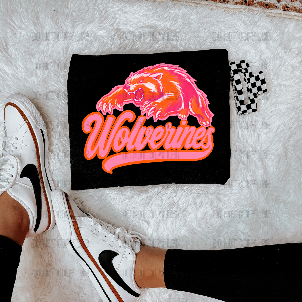 Wolverines PINK & ORANGE DTF TRANSFER