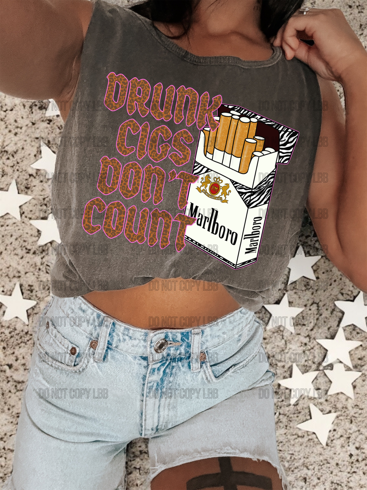 Drunk cigs LEOPARD DTF TRANSFER