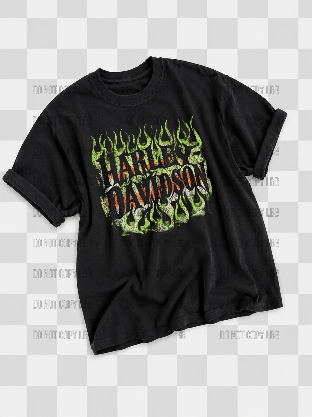 H D FLAME DTF TRANSFER *dark color shirt only