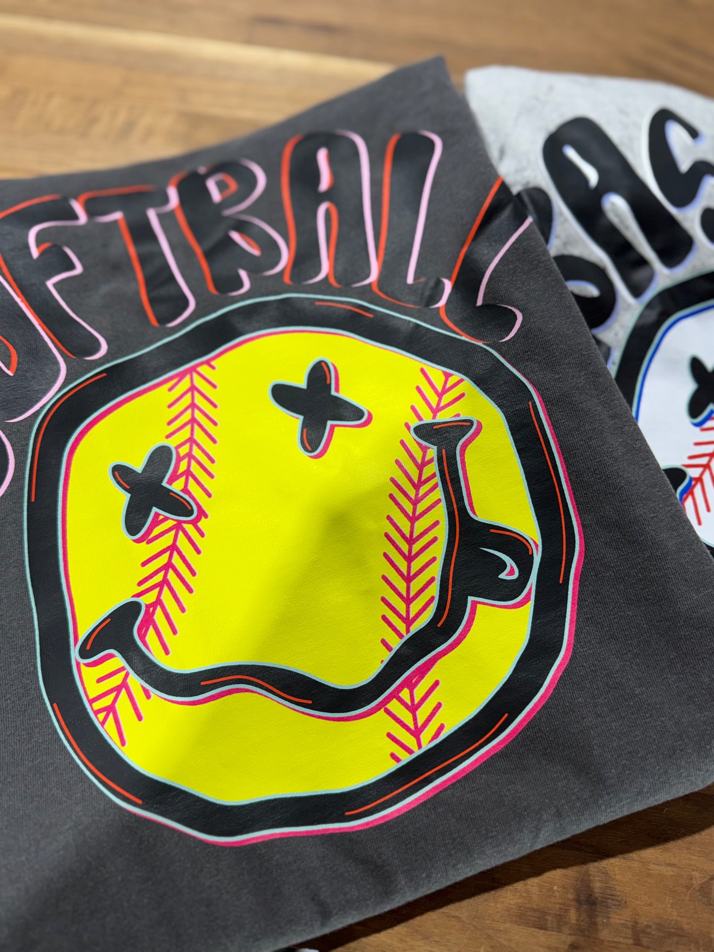 Softball/Baseball Smiley Tee