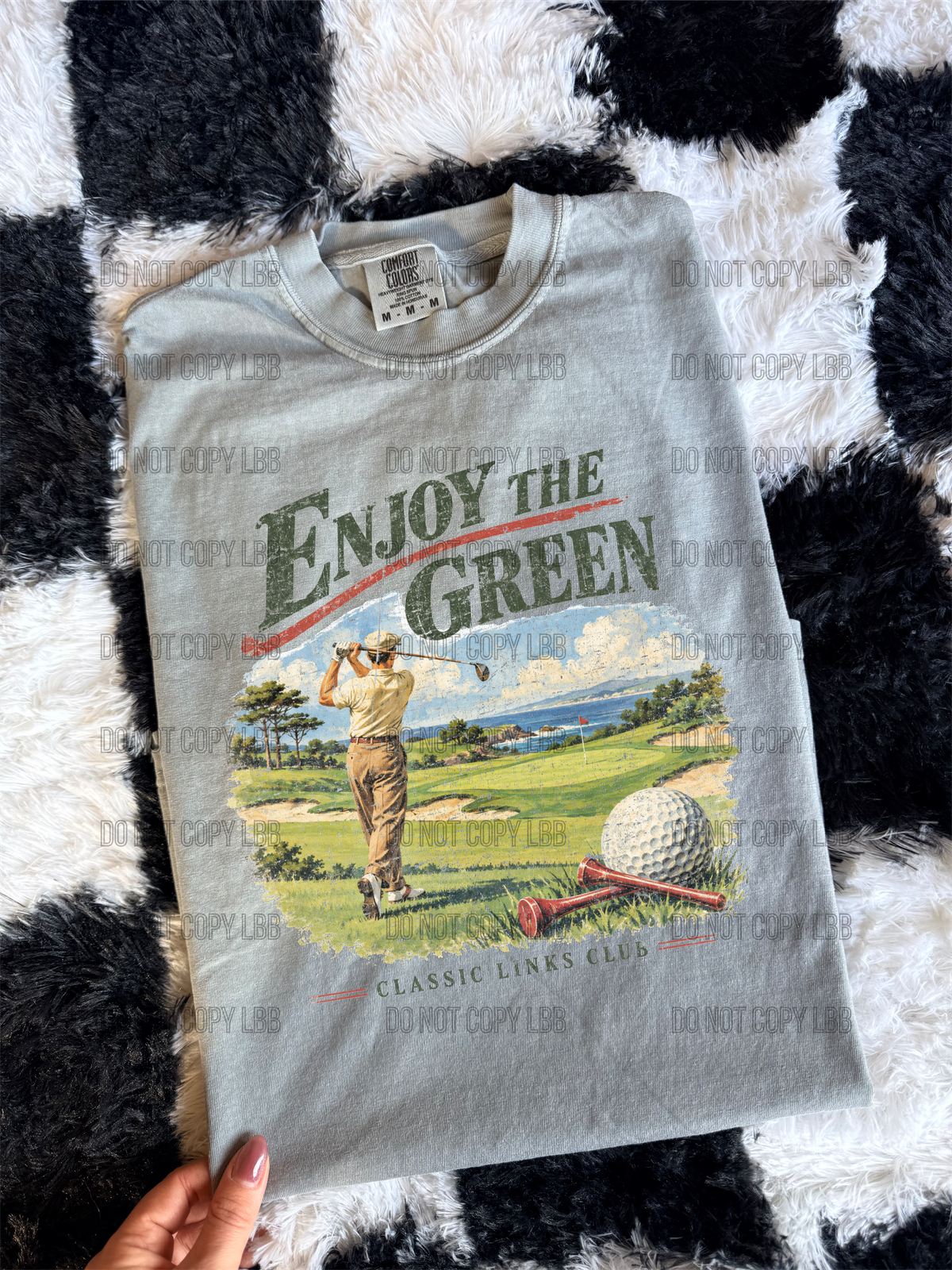 Enjoy the green DTF TRANSFER
