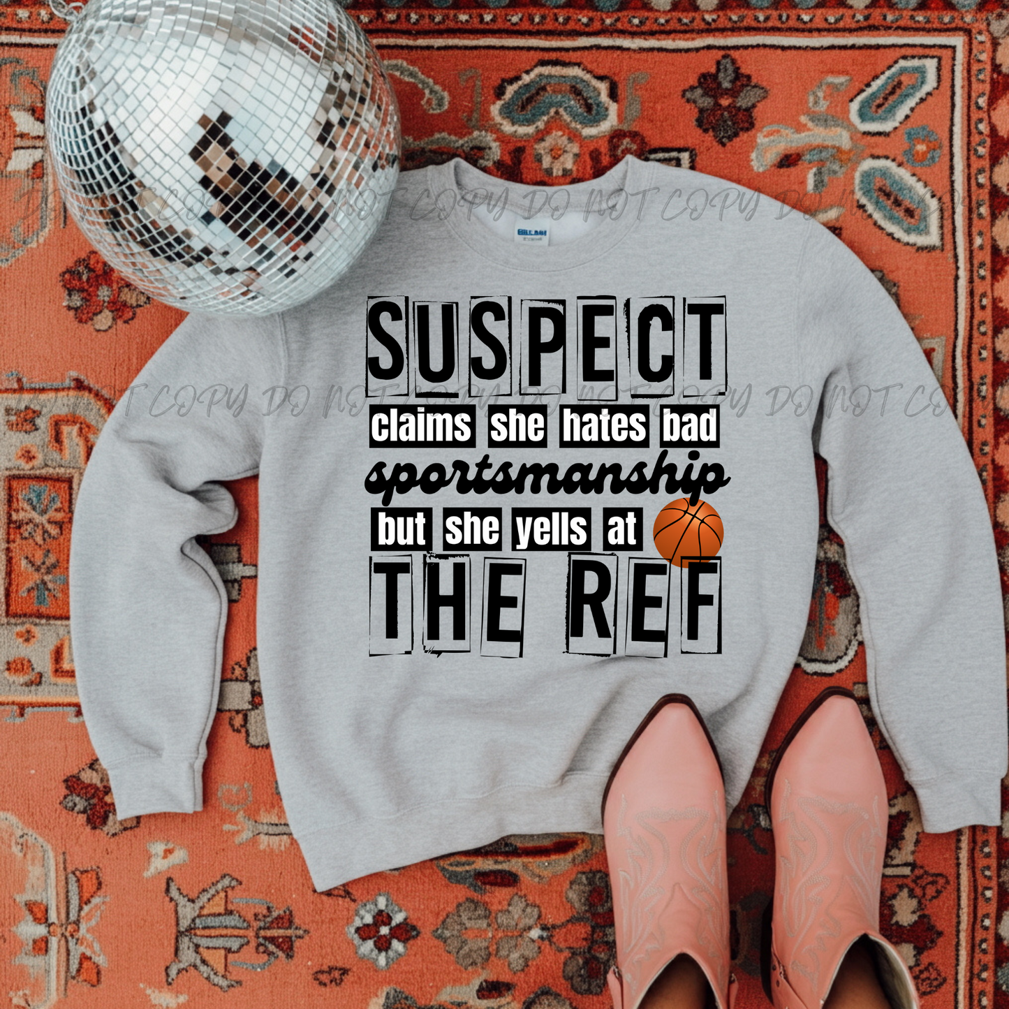 Suspect yells at ref BASKETBALL DTF TRANSFER