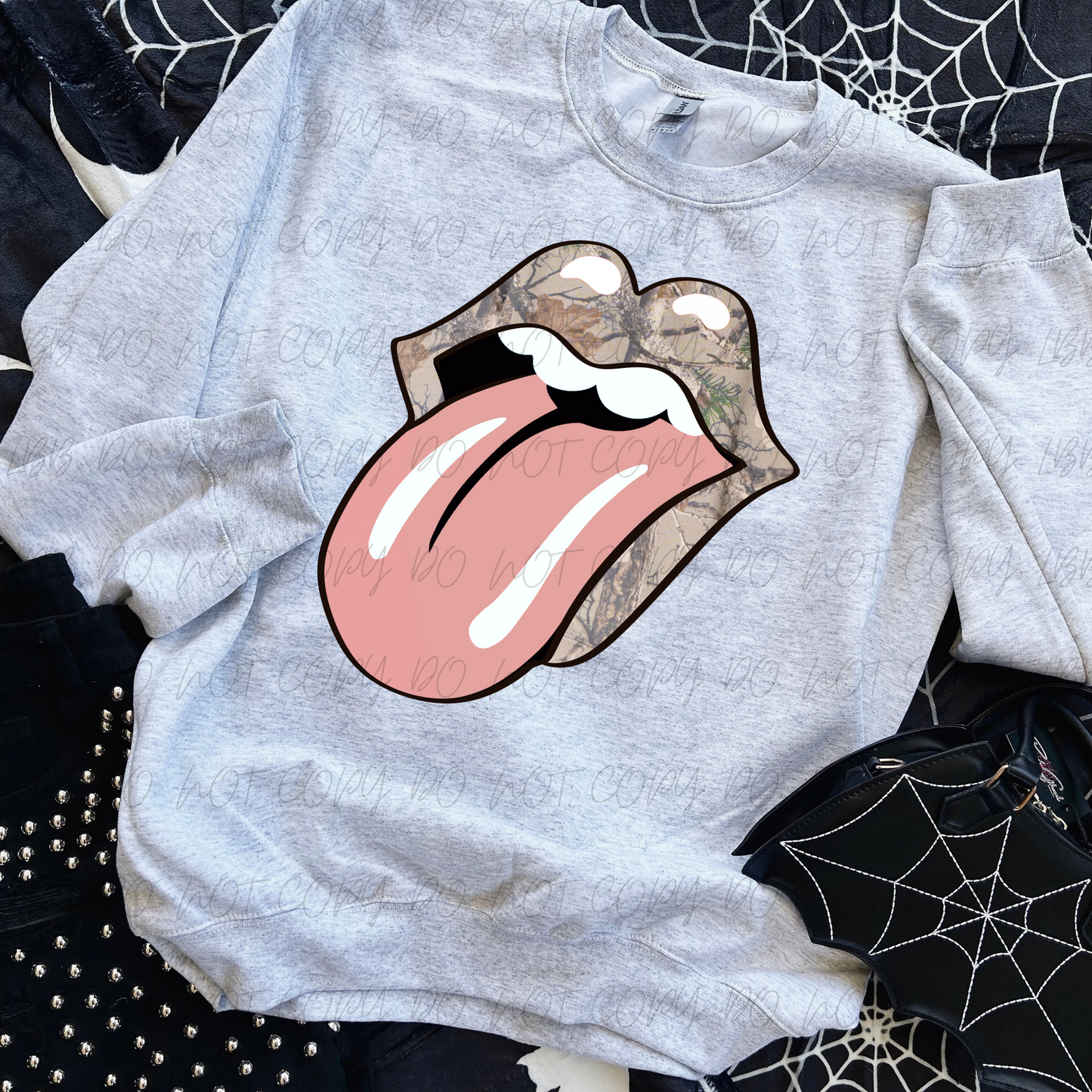 Camo ROLLIN STONE TONGUE DTF TRANSFER