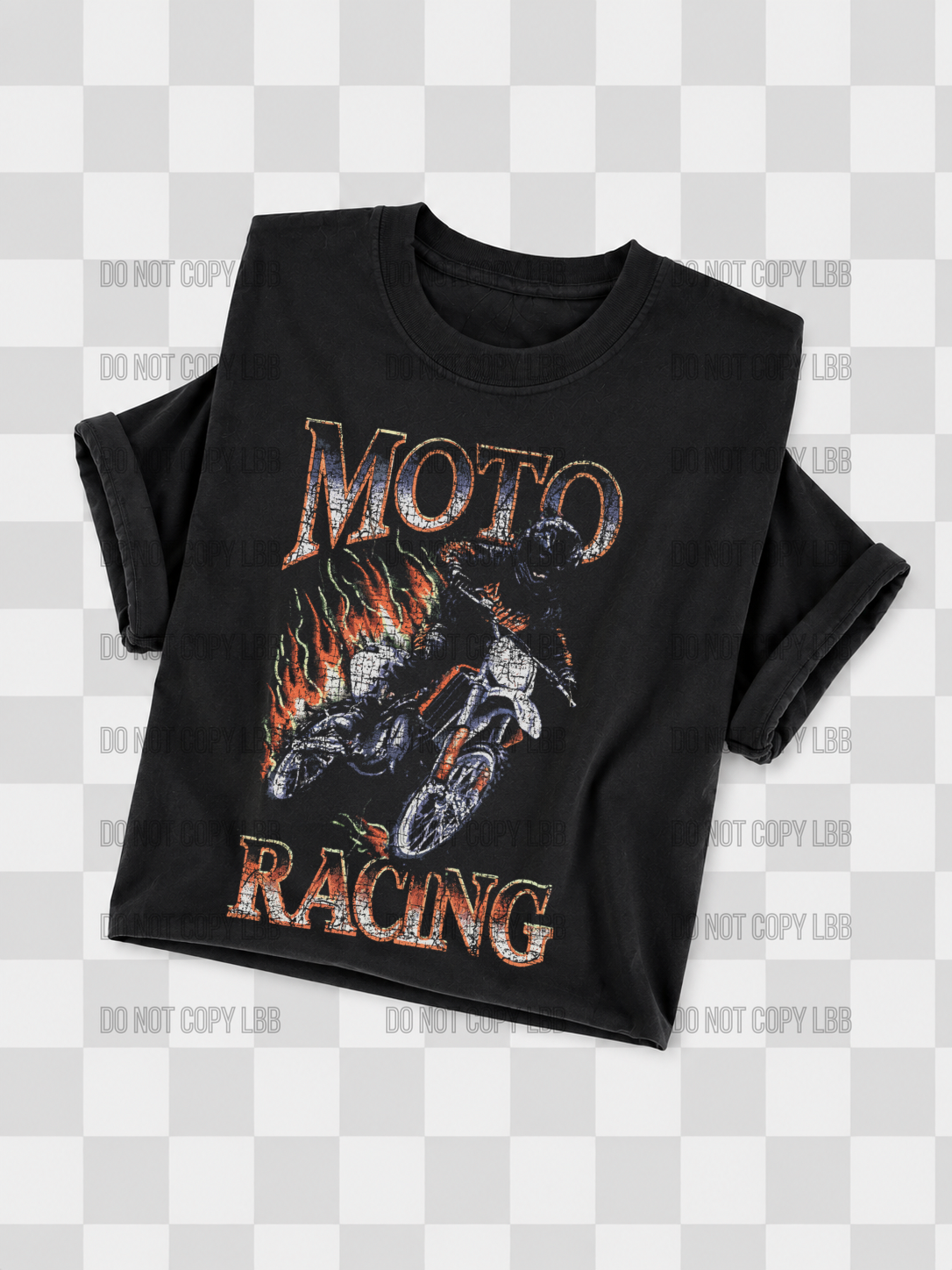 Moto DTF TRANSFER *dark color shirt only