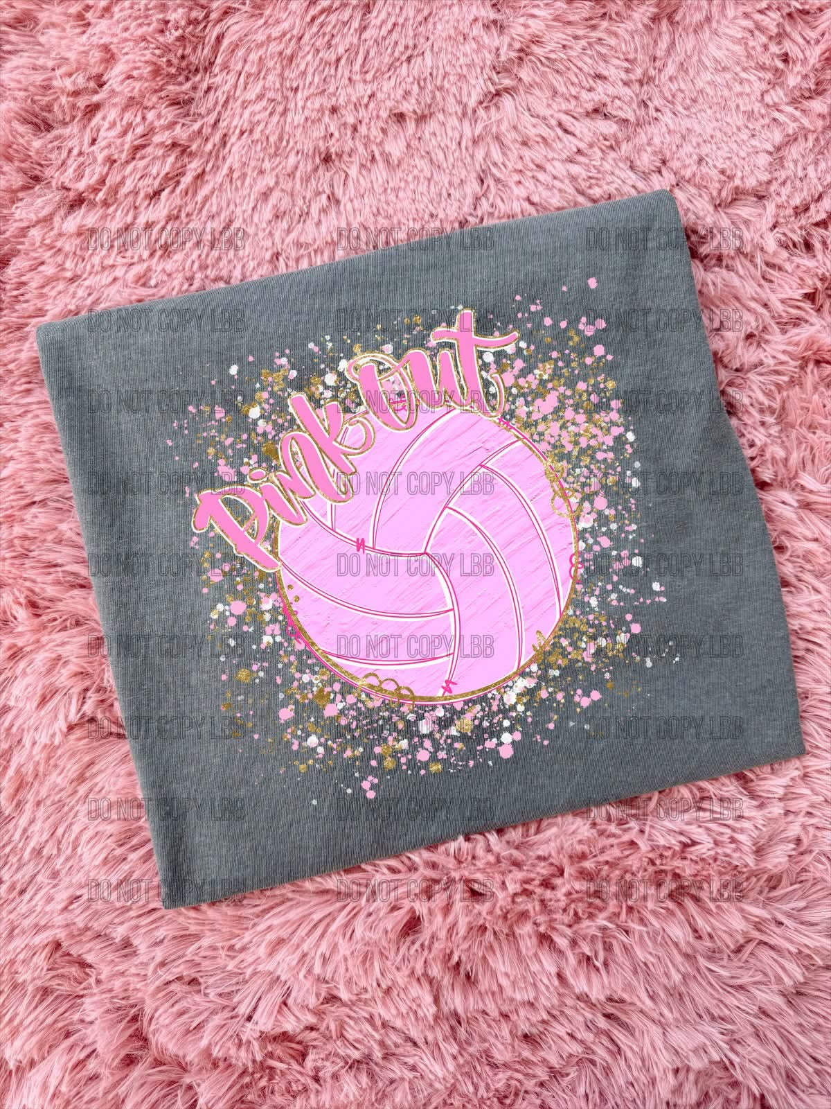 Pink out volley DTF TRANSFER