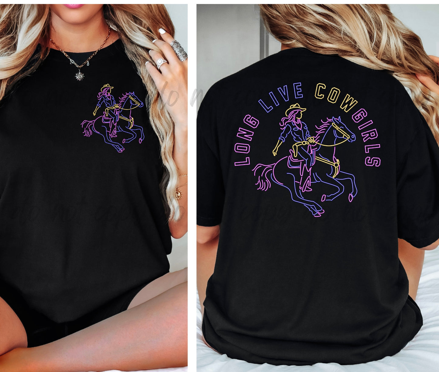 Long Live Cowgirls Neon DTF Transfer
