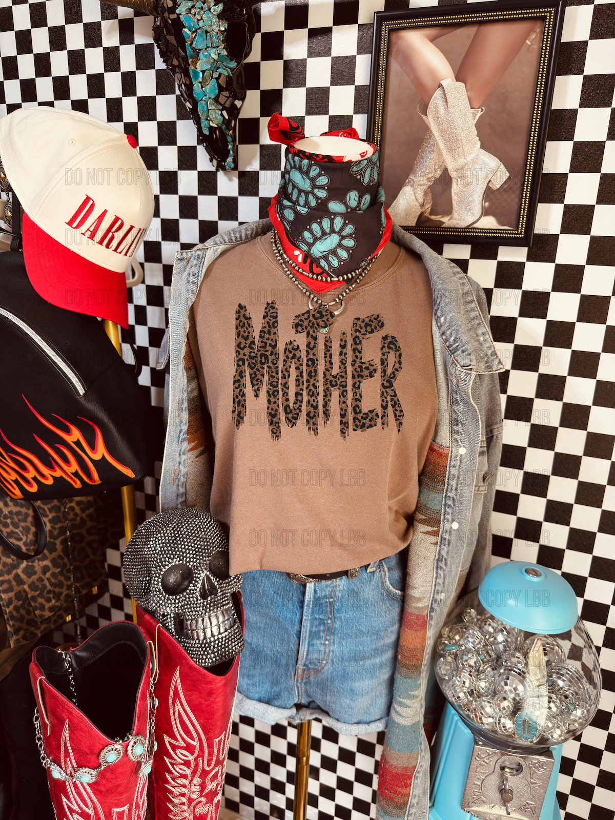 Mother dark animal print DTF TRANSFER