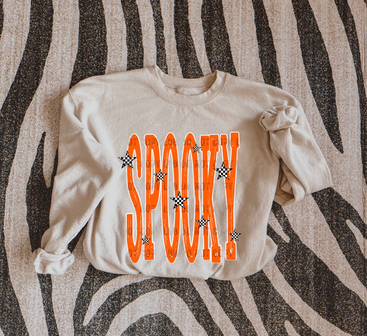 Spooky orange DTF TRANSFER