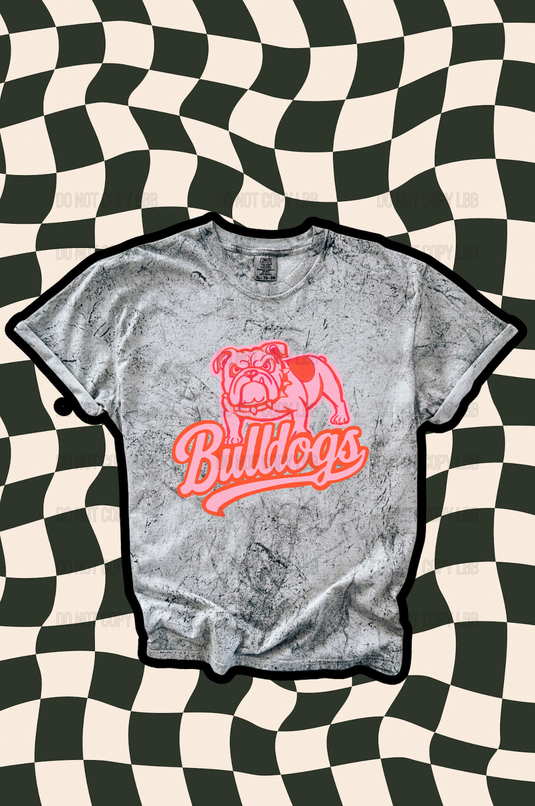 Bulldogs PINK & ORANGE DTF TRANSFER