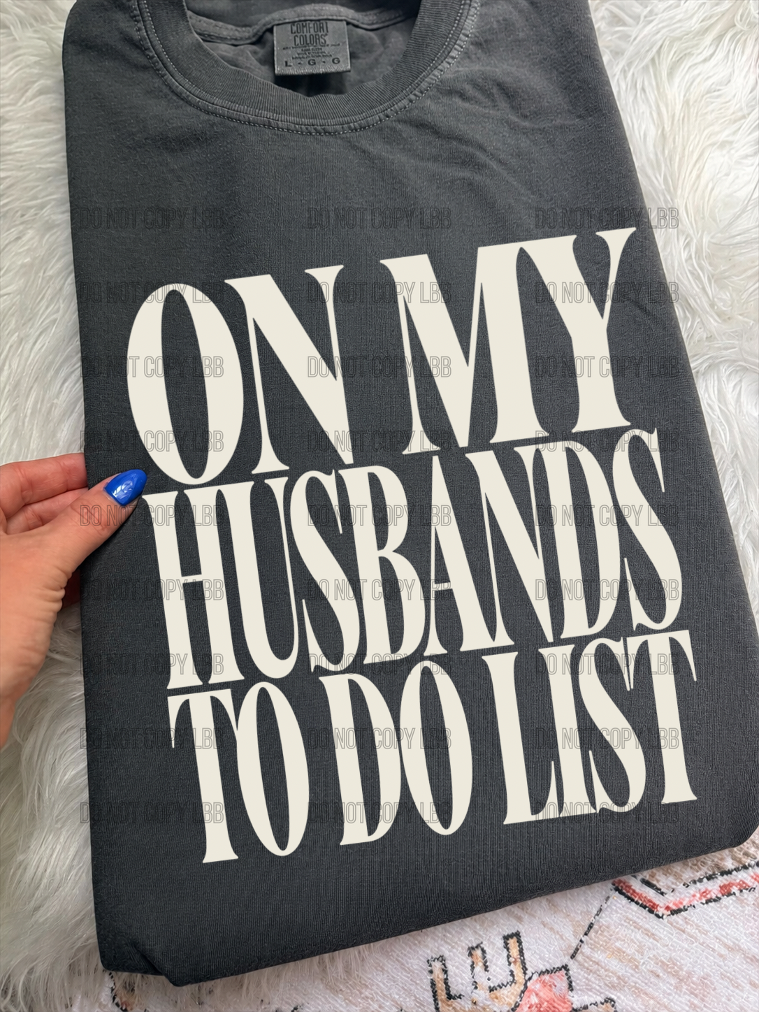 Husbands to do list white DTF TRANSFER
