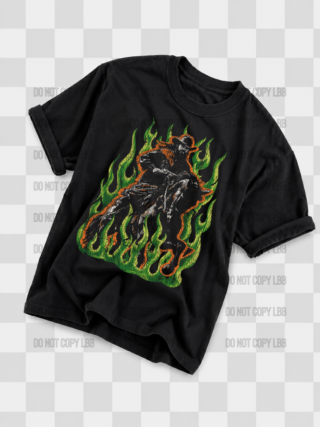 Cowboy DTF TRANSFER *dark color shirt only
