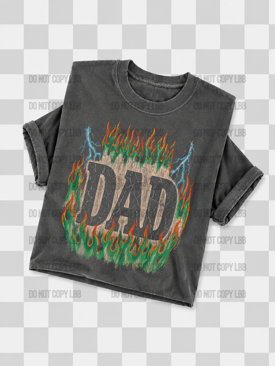 Dad DTF TRANSFER *dark color shirt only