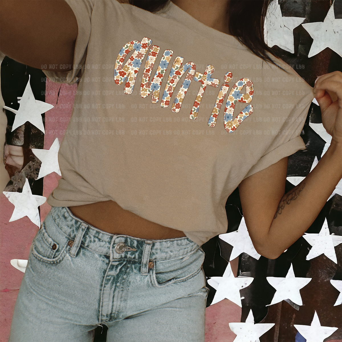 Auntie dainty fall floral DTF TRANSFER