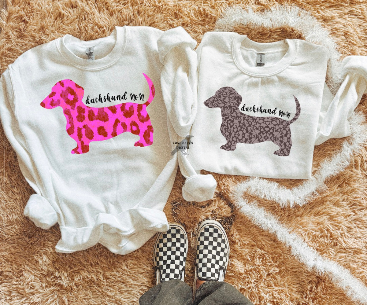 Dachshund mom BROWN DTF TRANSFER