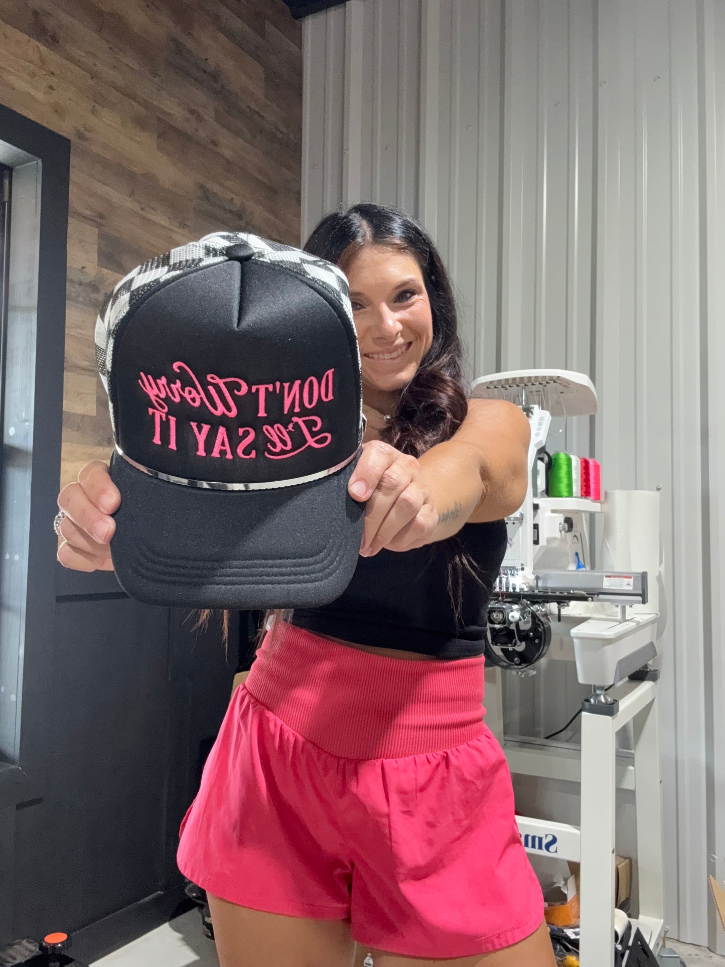 Don’t worry I’ll say it embroidered trucker hat