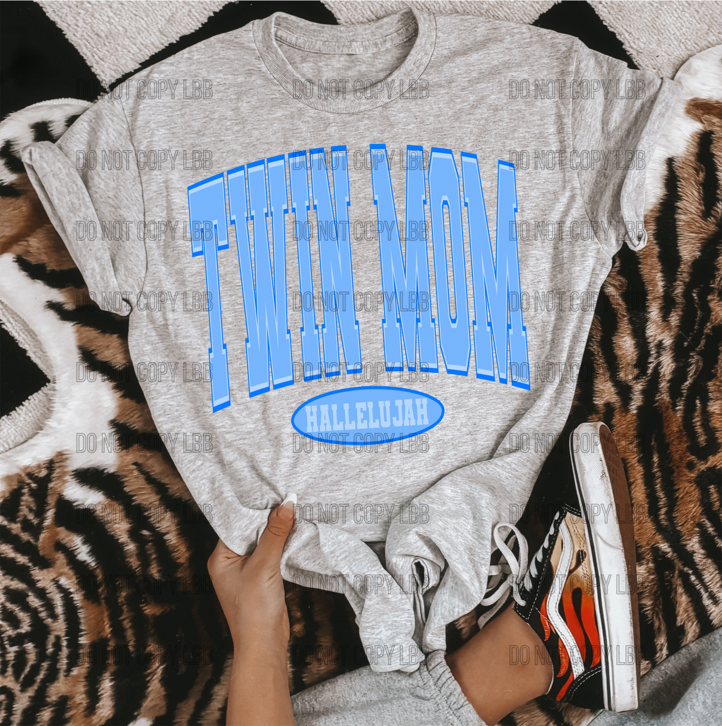 Blue twin mom hallelujah DTF TRANSFER