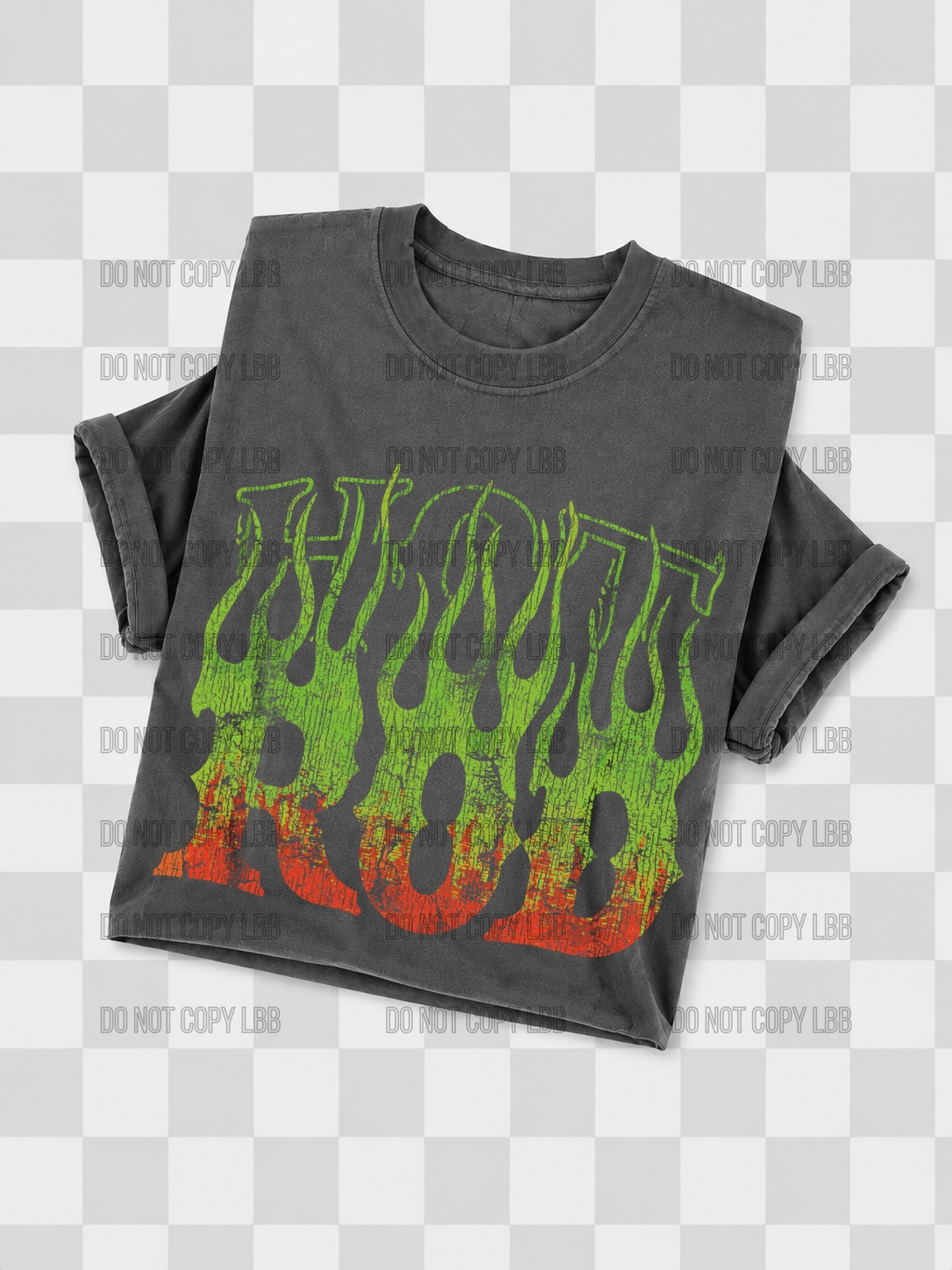 Hot rod DTF TRANSFER *dark color shirt only