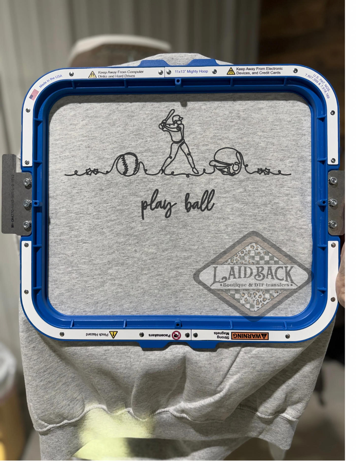 Play Ball embroidered sweatshirt