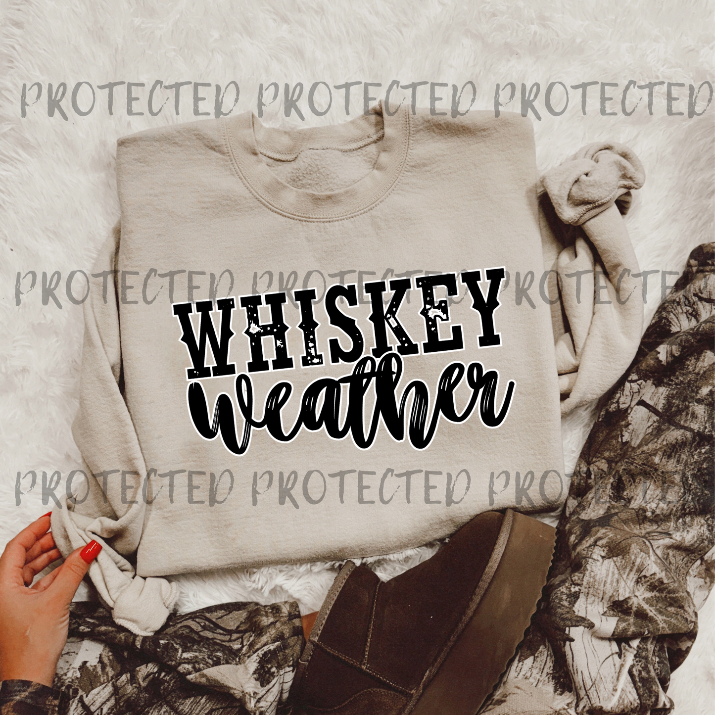 Whiskey Weather (black) DTF Transfer