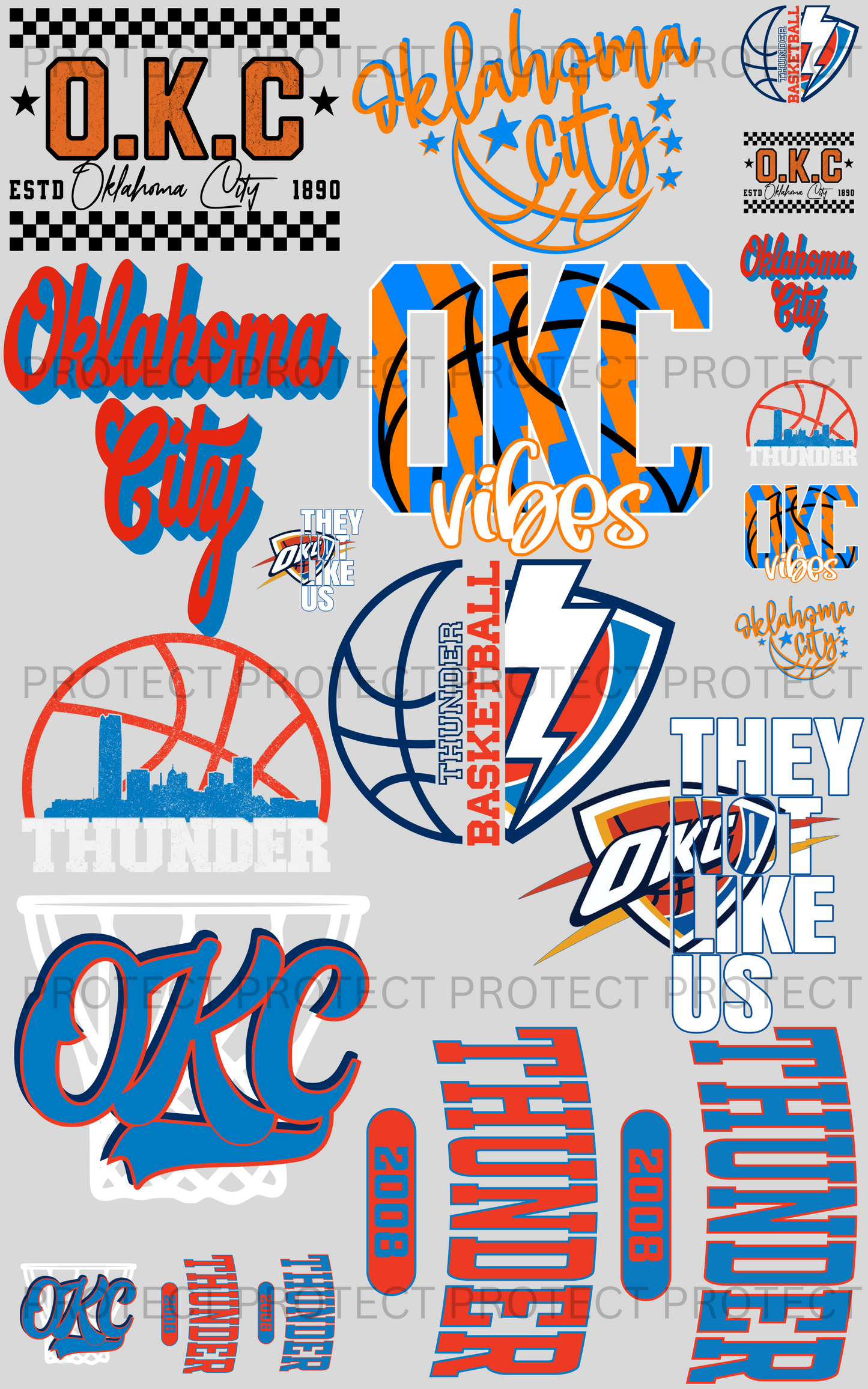 30"x48" OKC Thunder premade gang