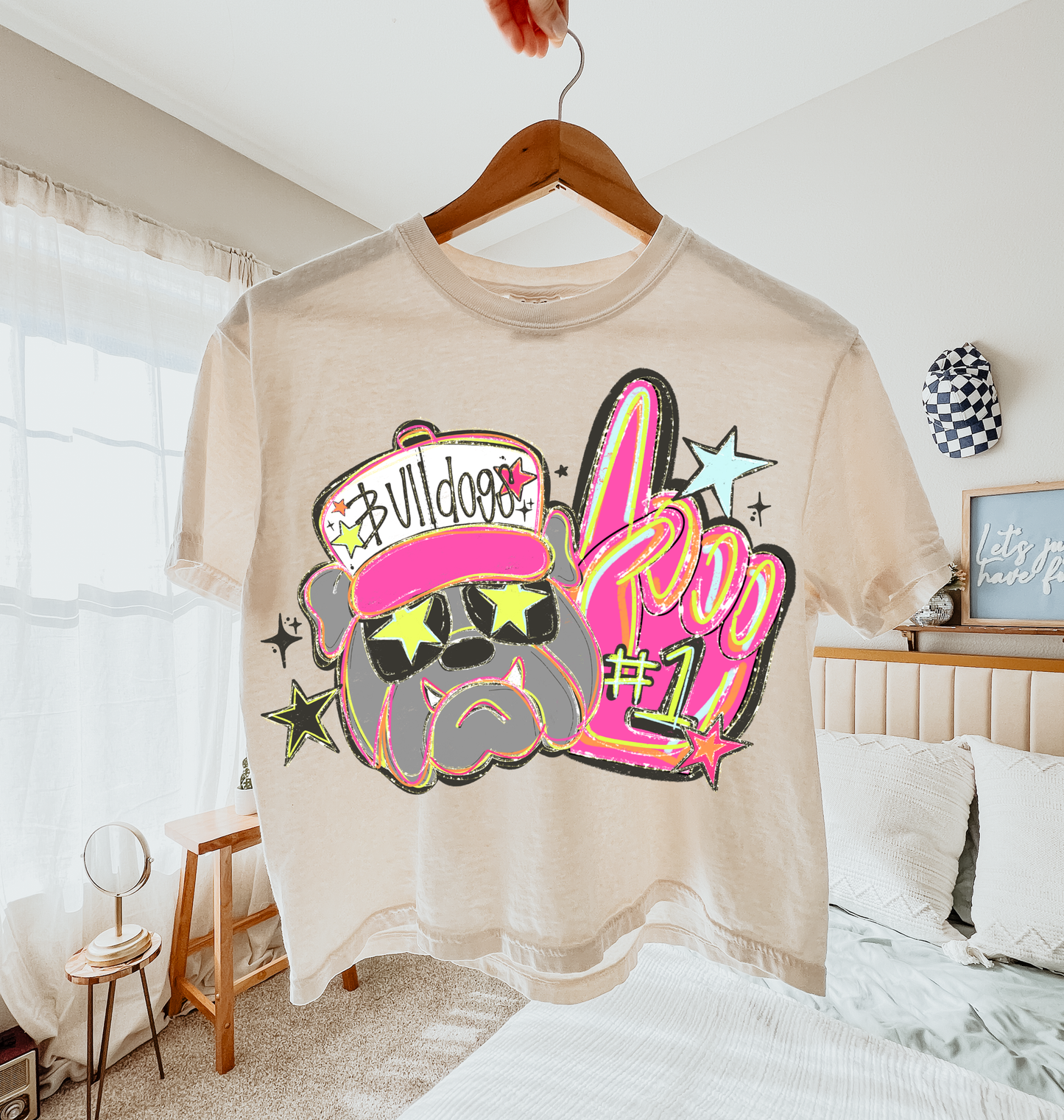 Bulldogs neon foam finger DTF TRANSFER