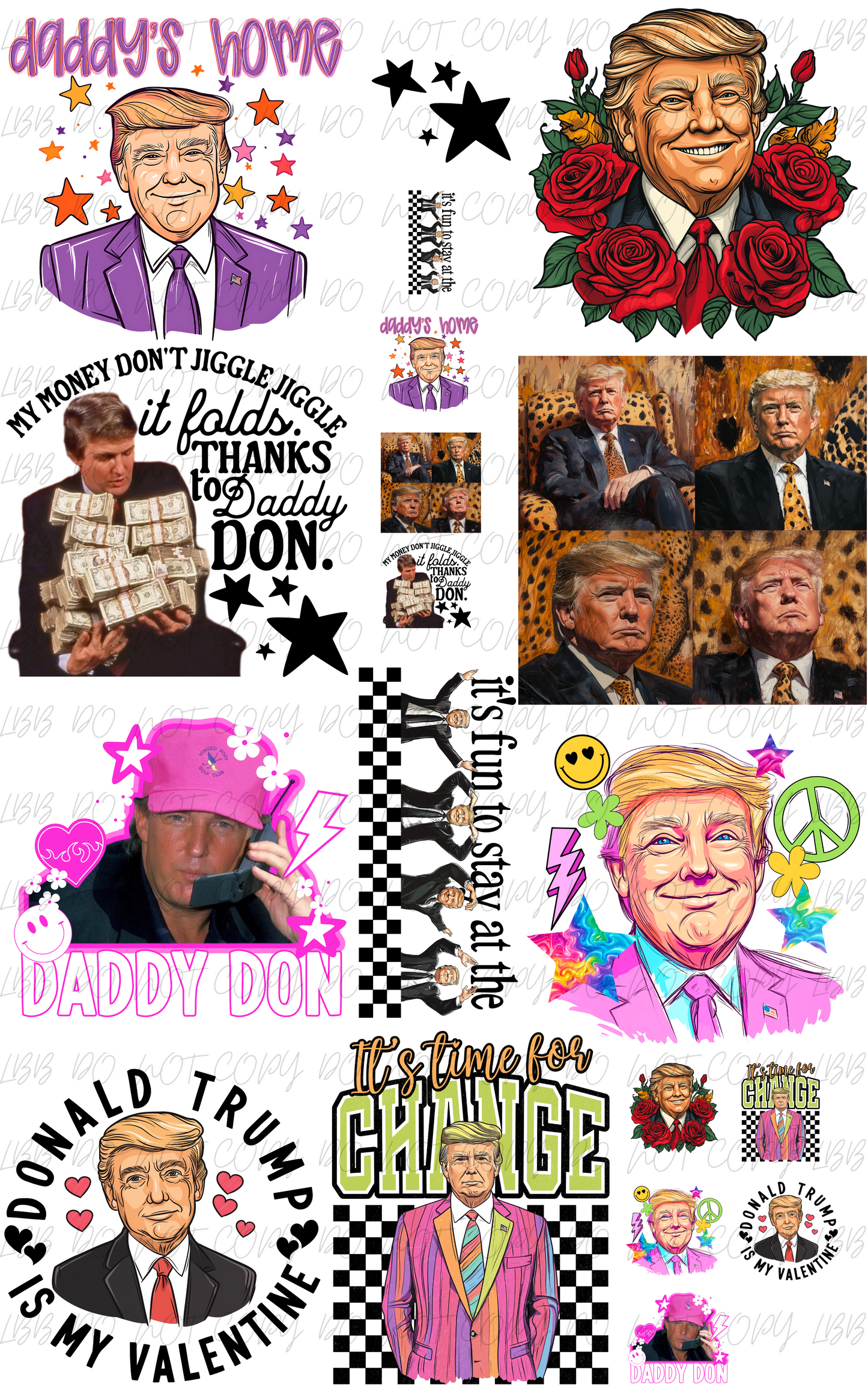 30"x48" 47' PRESIDENT IS HOME PREMADE GANGSHEET