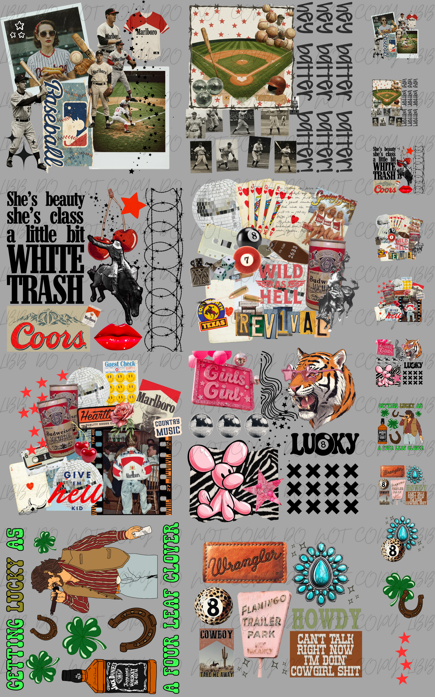 30"x48" Collage Era PREMADE GANGSHEET