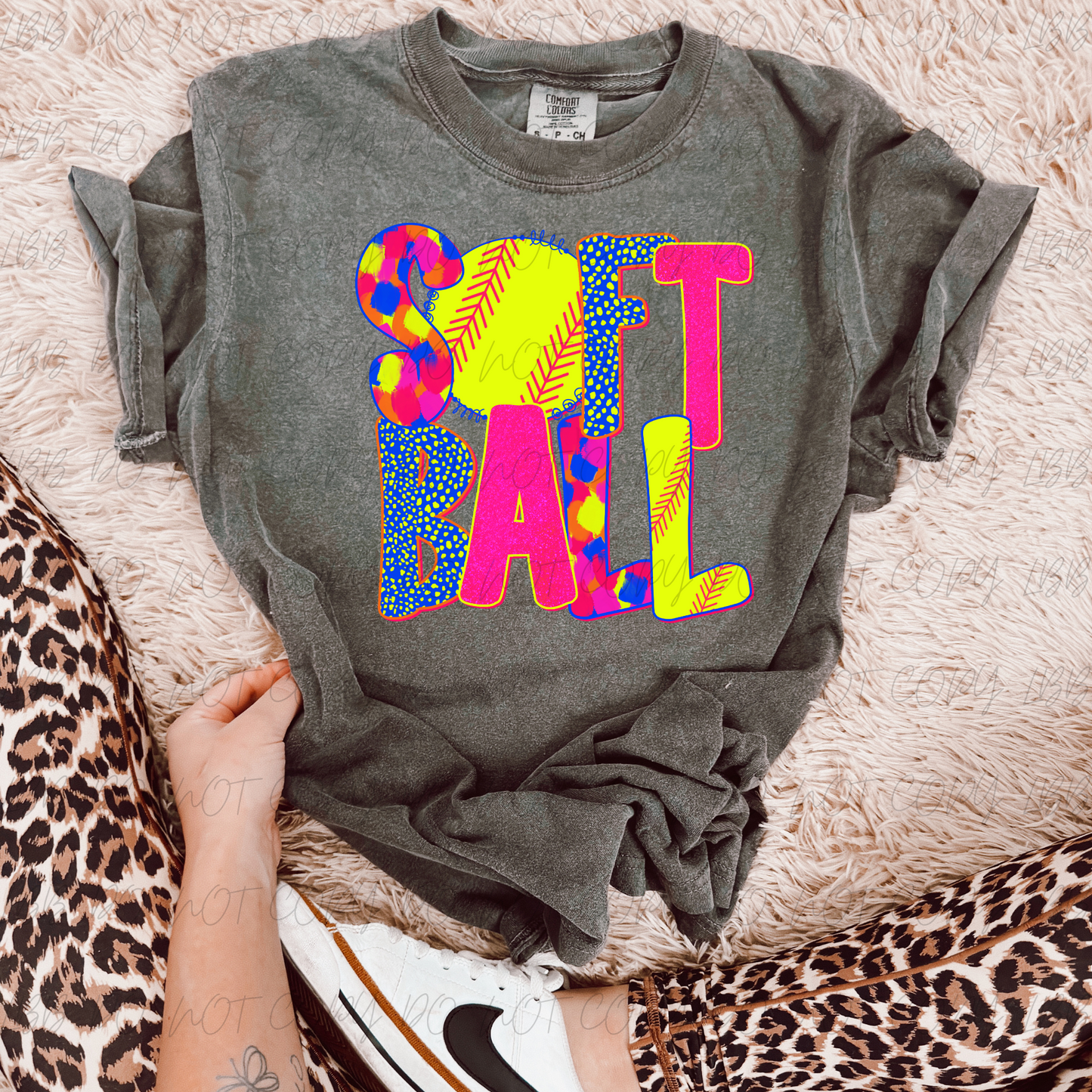 Neon Softball DTF TRANSFER