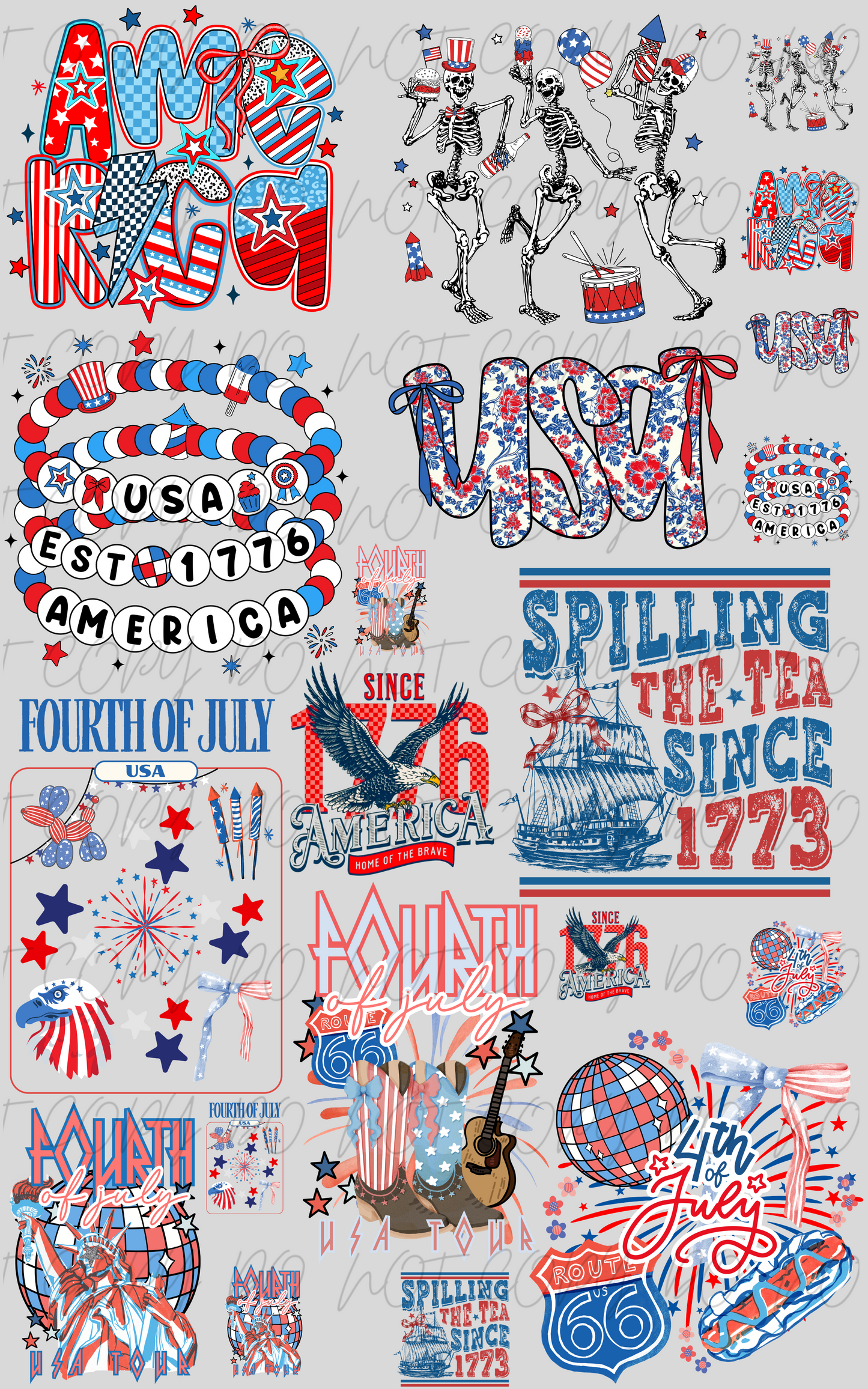 30"x48" 4th of July PREMADE GANGSHEET