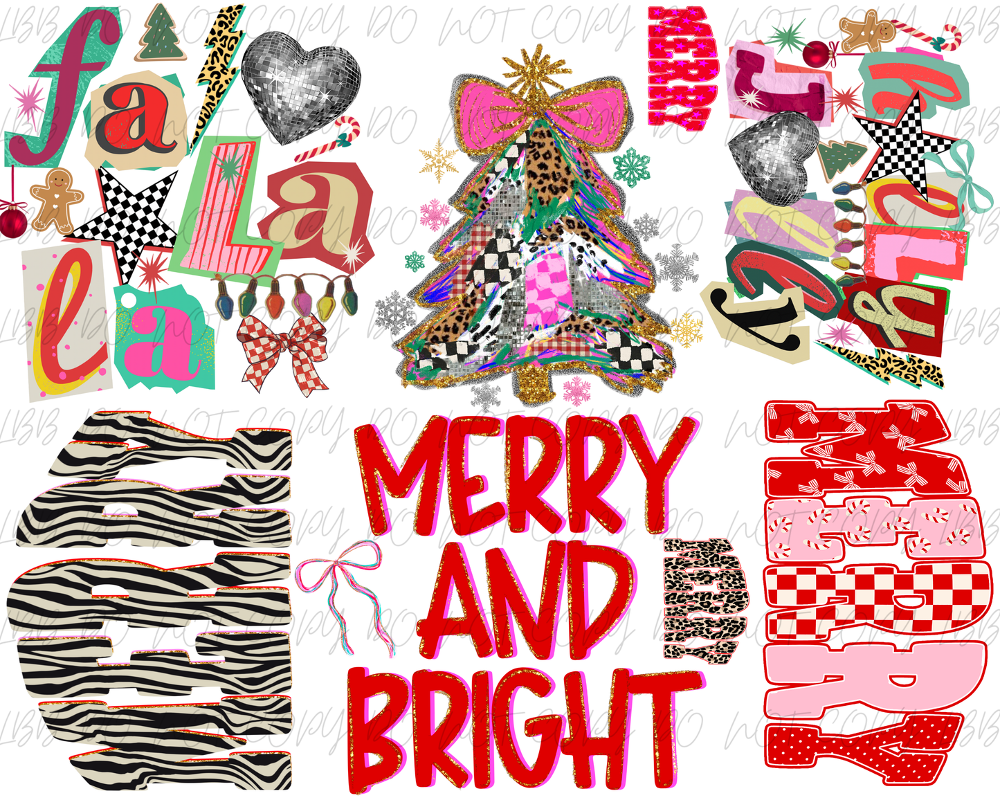 30”x24” Merry & Bright premade gangsheet (Copy)