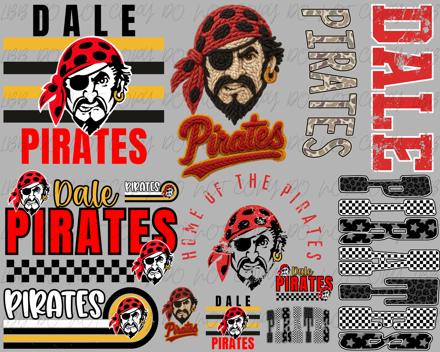 30”x24” Pirate Pride premade gangsheet