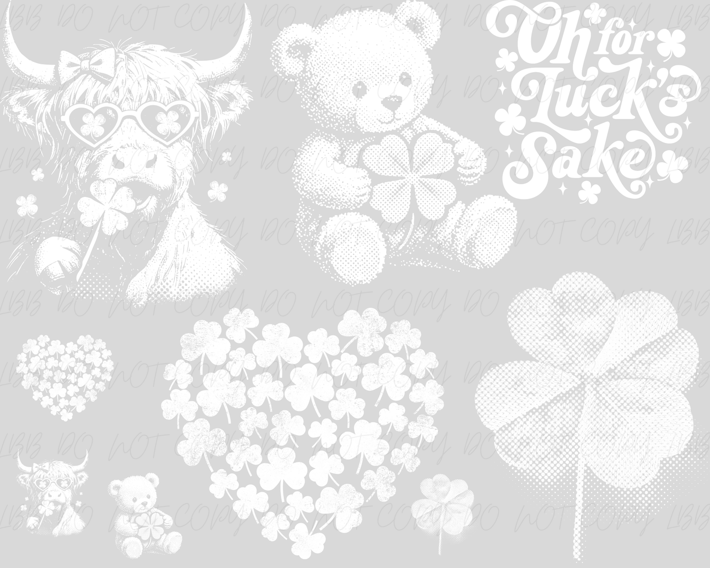 30x24 St. Patty Halftone premade gangsheet