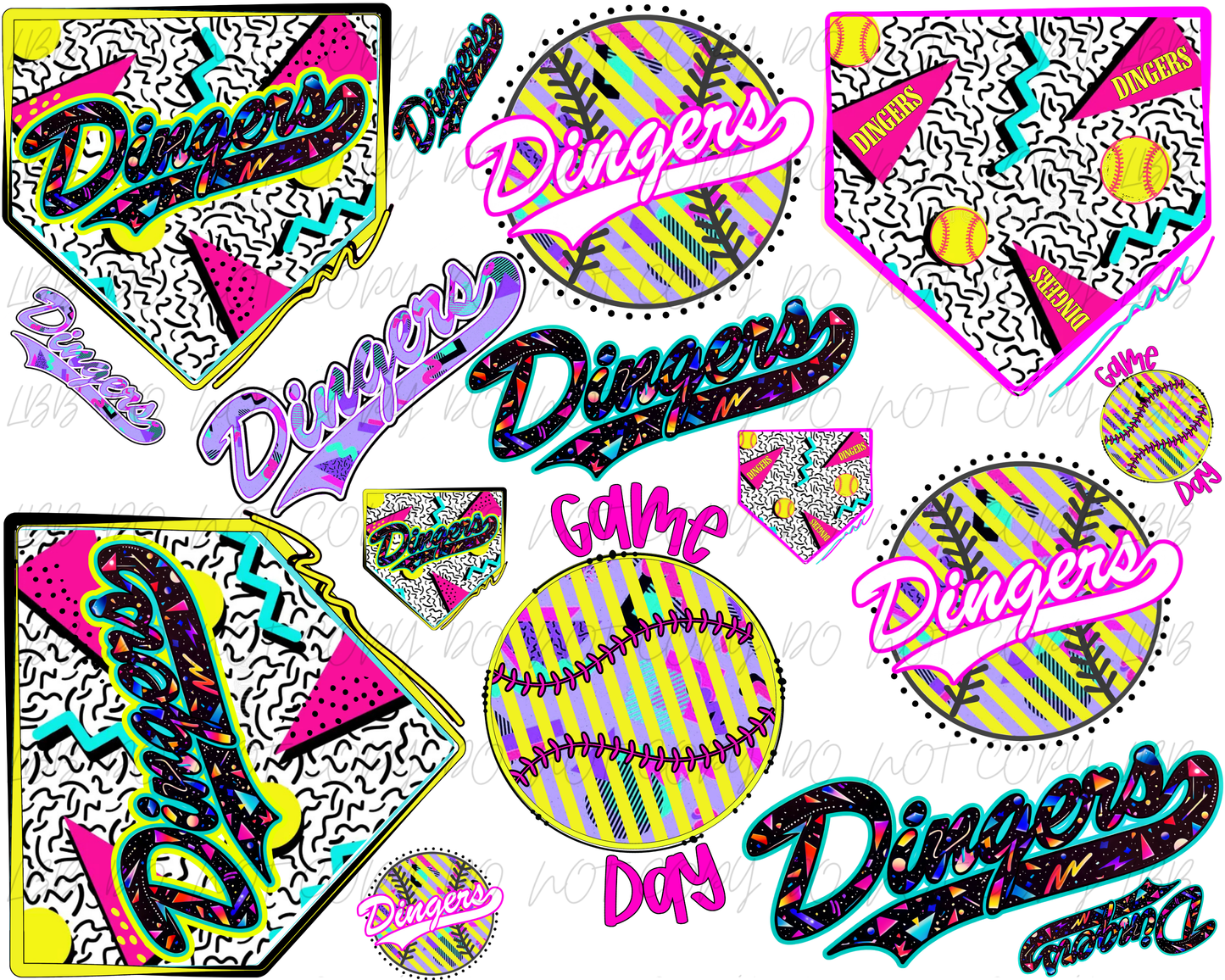 30x24 Dingers premade gangsheet
