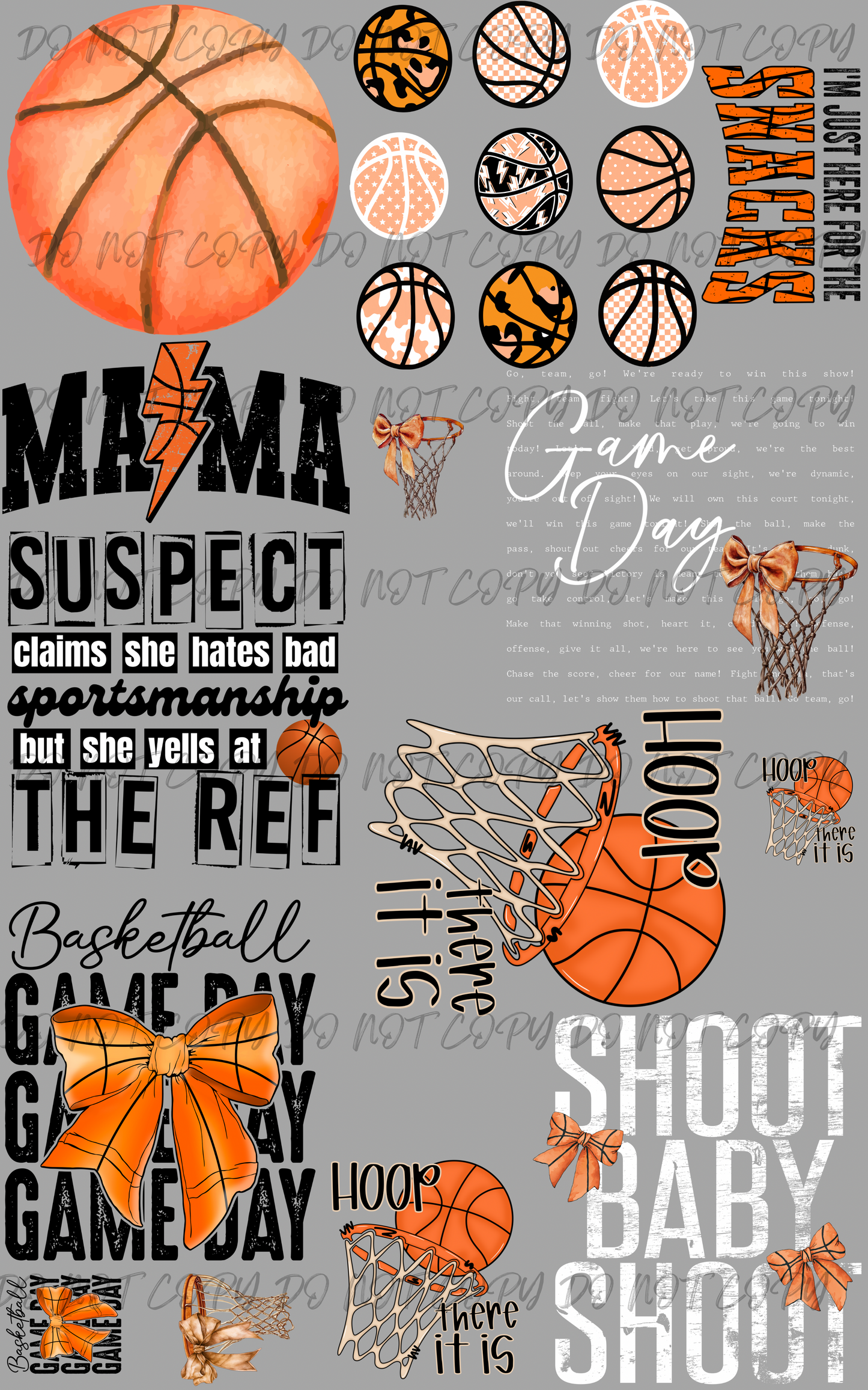 30"x48" Basketball Premade Gangsheet