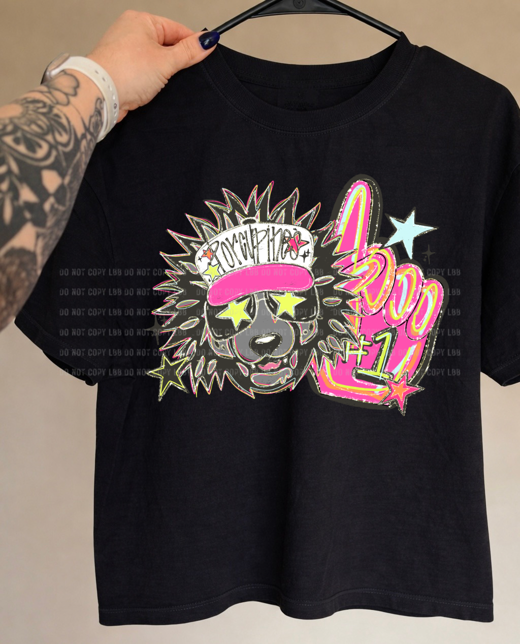 Porcupines neon foam finger DTF TRANSFER