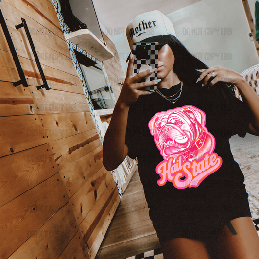 H state PINK & ORANGE DTF TRANSFER