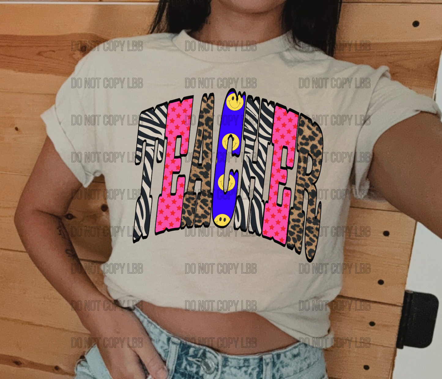 Funky teacher w zebra DTF TRANSFER