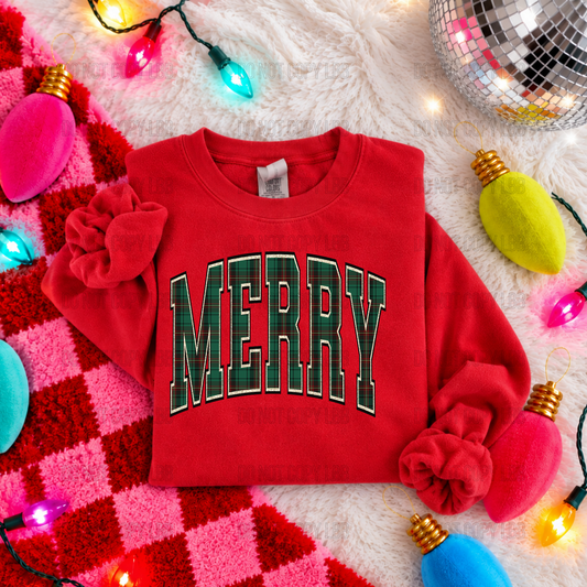 Green merry DTF TRANSFER
