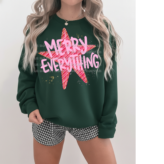 Merry everything star DTF TRANSFER
